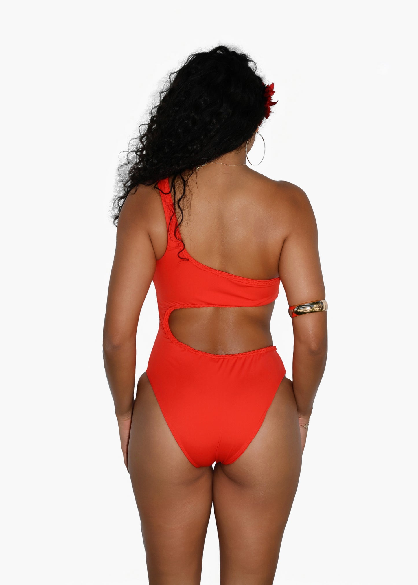 Grapefruit Signature Braid One-Piece Monokini
